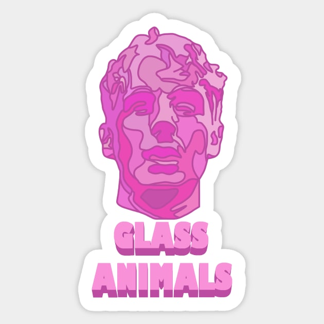 Glass Animals Raspberry Soda (Head and Logo) Sticker by SpareFilm